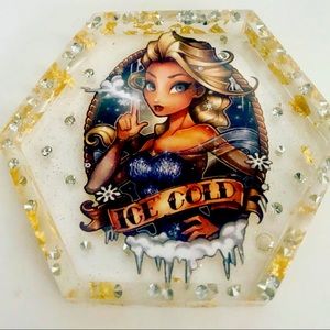 Beautiful resin bling cup coaster.